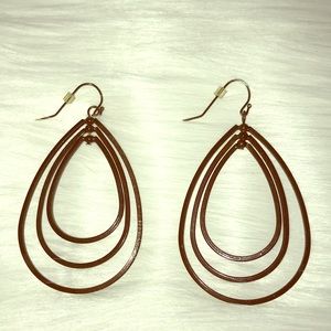Dark Brown Dangle Earrings